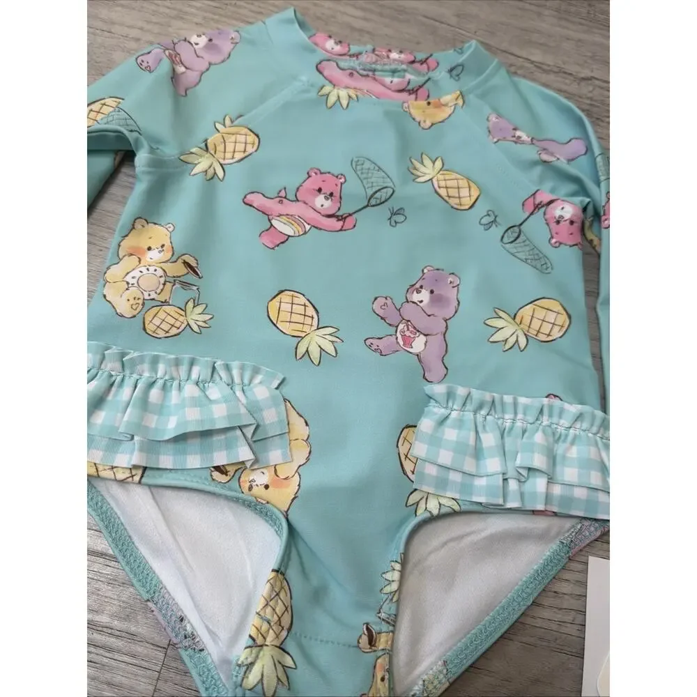 Care Bears Baby Girl One Piece Swimsuit 0-3 Months Blue